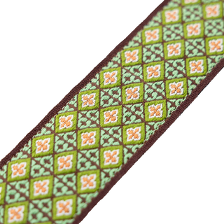 Levy's 2" Hootenanny Jacquard Weave Guitar Strap - Green Mosaic