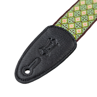 Levy's 2" Hootenanny Jacquard Weave Guitar Strap - Green Mosaic
