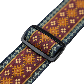 Levy's 2" Hootenanny Jacquard Weave Guitar Strap - Red Aztec