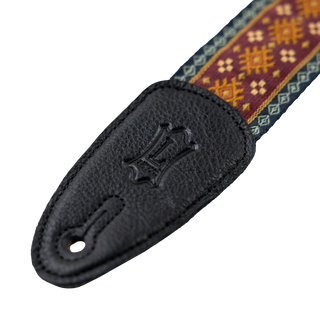Levy's 2" Hootenanny Jacquard Weave Guitar Strap - Red Aztec