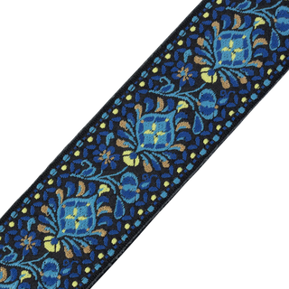 Levy's 2" Vintage Hootenanny Jacquard Weave Guitar Strap - Blue