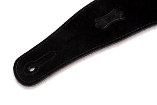 Levy's 2.5" Suede Guitar Strap - Black