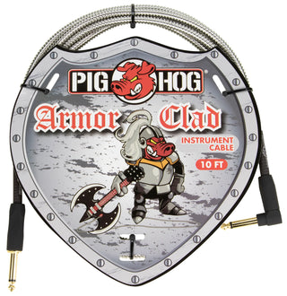 Pig Hog "Armor Clad" Instrument Cable - 10ft Right Angle