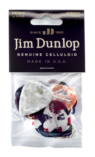 Dunlop PVP107 Celluloid Pick Heavy Variety Pack 12pk