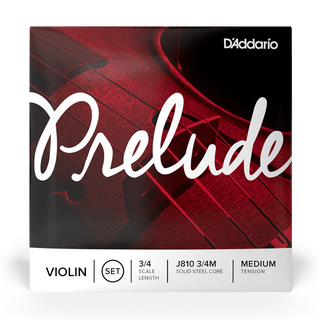 D'Addario Prelude Violin String Set 3/4 Scale Medium Tension