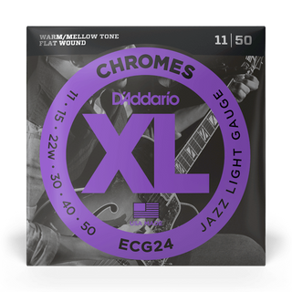 D'Addario XL Chromes Electric Guitar Strings - Jazz Light 11-50