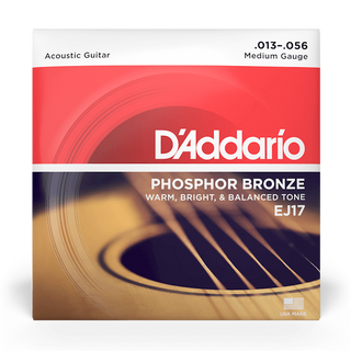 D'Addario EJ17 Phosphor Bronze Acoustic Guitar Strings - Medium 13-56