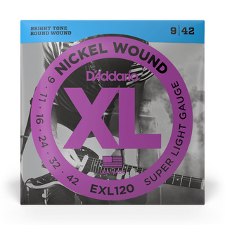 D'Addario XL Nickel Wound Electric Guitar Strings - Super Light 9-42