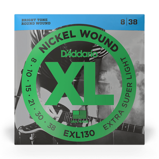 D'Addario XL Nickel Electric Guitar Strings - Extra Super Light 8-38