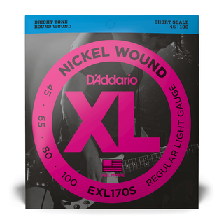 D'Addario XL Nickel Short Scale Bass Strings - Regular Light 45-100
