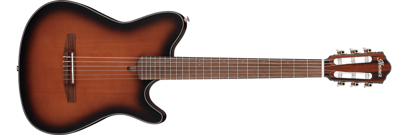 Ibanez FRH10N Thinline Nylon Acoustic Electric Guitar - Brown Sunburst