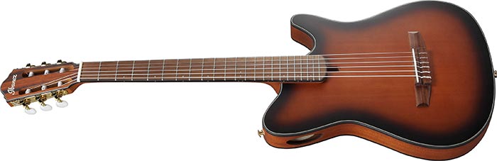 Ibanez FRH10N Thinline Nylon Acoustic Electric Guitar - Brown Sunburst