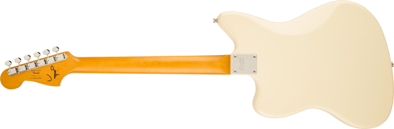 Squier J Mascis Jazzmaster - Gold Anodized Pickguard - Vintage White with Fender Deluxe Molded Case