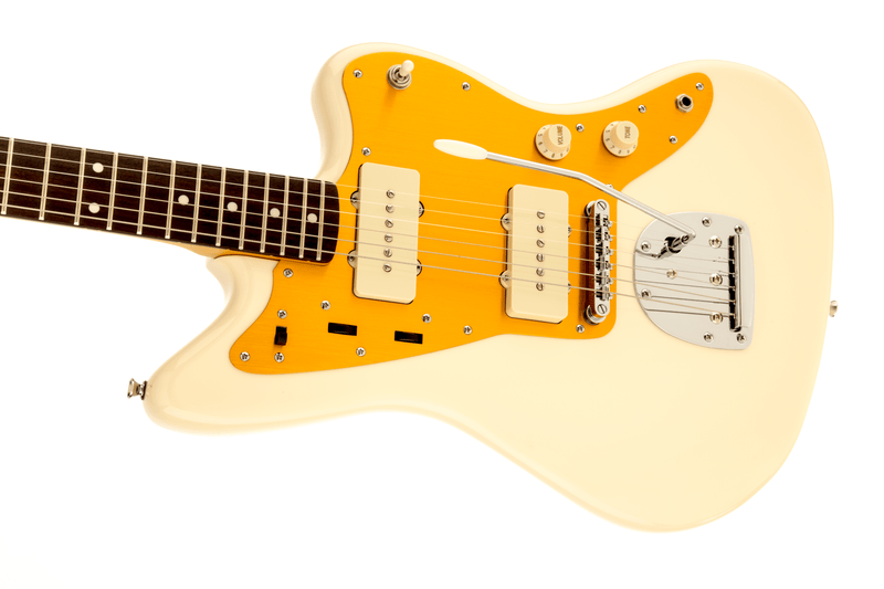 Squier J Mascis Jazzmaster - Gold Anodized Pickguard - Vintage White
