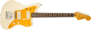 Squier J Mascis Jazzmaster - Gold Anodized Pickguard - Vintage White with Fender Deluxe Molded Case