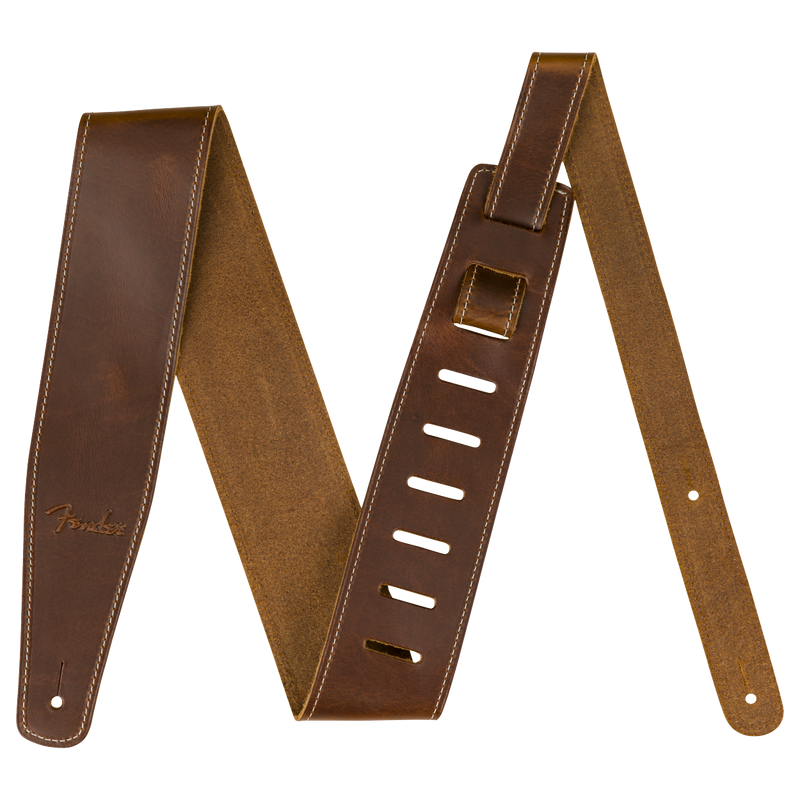 Fender Broken-In Leather Strap 2.5" - Tan