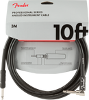 Fender Professional Series Instrument Cable Straight-Angle 10' - Black