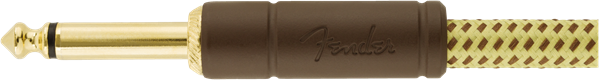 Fender Deluxe Series Instrument Cable Straight-Angle 10' - Tweed