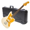Squier J Mascis Jazzmaster - Gold Anodized Pickguard - Vintage White with Fender Deluxe Molded Case