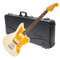 Squier J Mascis Jazzmaster - Gold Anodized Pickguard - Vintage White with Fender Deluxe Molded Case