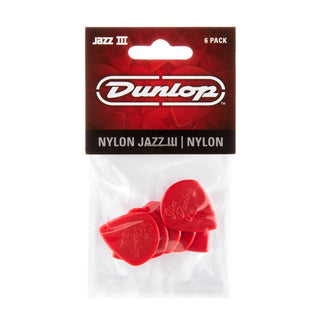 Dunlop 47P3N Jazz III Nylon Pick 6-Pack