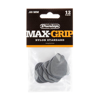 Dunlop 449P060 Max-Grip Nylon Standard Pick .60MM 12-Pack