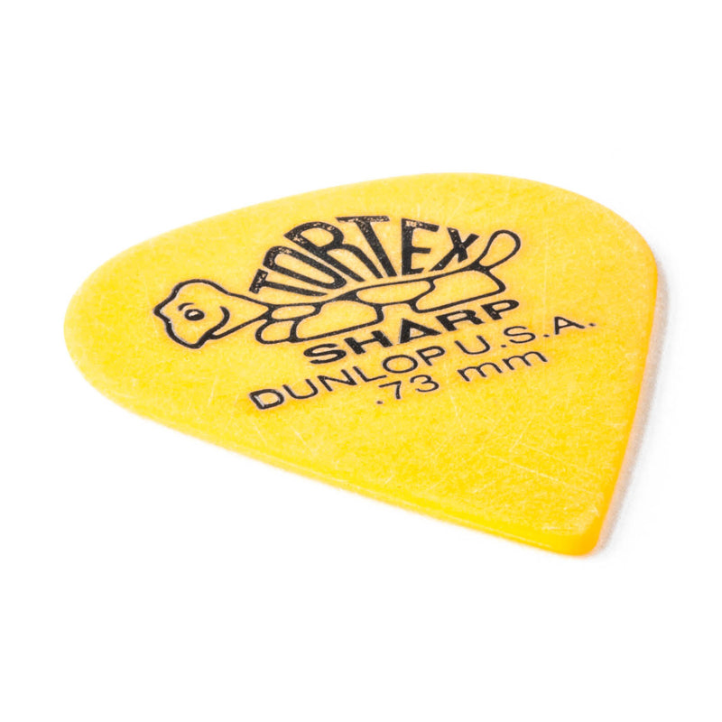 Dunlop Tortex Sharp Guitar Picks - .73mm Yellow (12-pack)