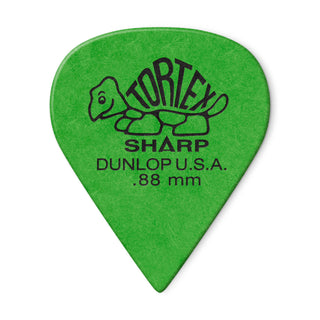 Dunlop Tortex Sharp Guitar Picks - .88 Green (12-pack)