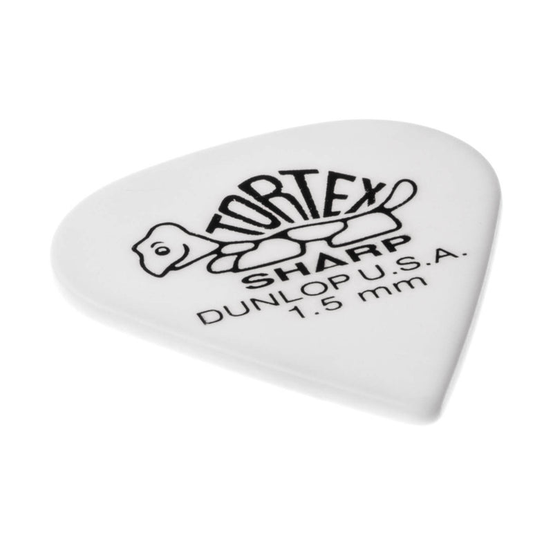 Dunlop Tortex Sharp Guitar Picks - 1.50mm White (12-pack)