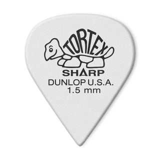 Dunlop Tortex Sharp Guitar Picks - 1.50mm White (12-pack)