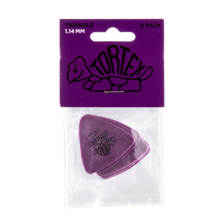 Dunlop 431P114 Tortex Triangle Pick 1.14MM 6-Pack