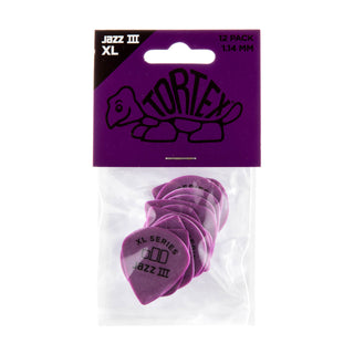 Dunlop 498P114 Tortex Jazz III XL Pick 1.14MM 12-Pack