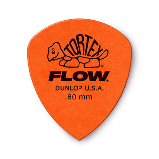 Dunlop 558P060 Tortex Flow Guitar Picks - .60mm Orange (12 Pack) - Safe Haven Music