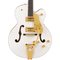 Gretsch G6136TG Players Edition Falcon Hollow Body with String-Thru Bigsby and Gold Hardware - White
