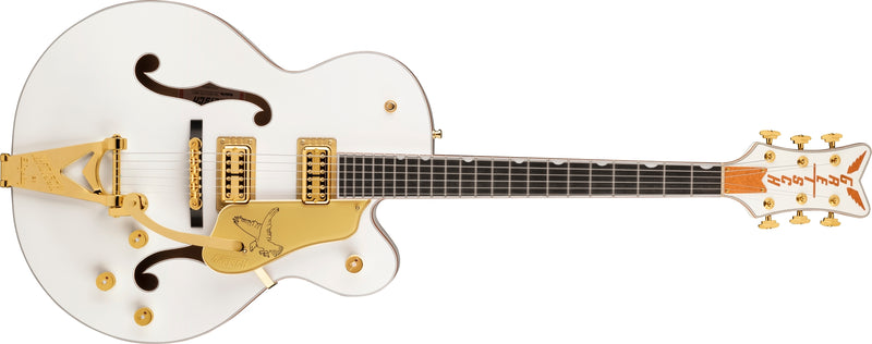 Gretsch G6136TG Players Edition Falcon Hollow Body with String-Thru Bigsby and Gold Hardware - White