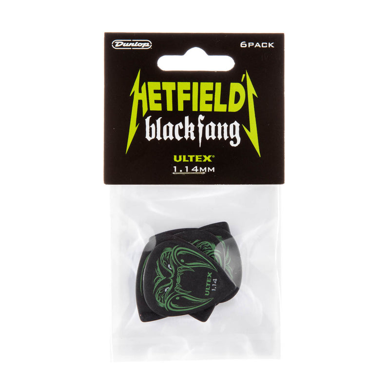Dunlop PH112P114 Hetfield's Black Fang Pick 1.14MM 6-Pack