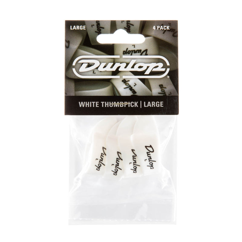 Dunlop 9003P White Large Thumbpicks 4-Pack