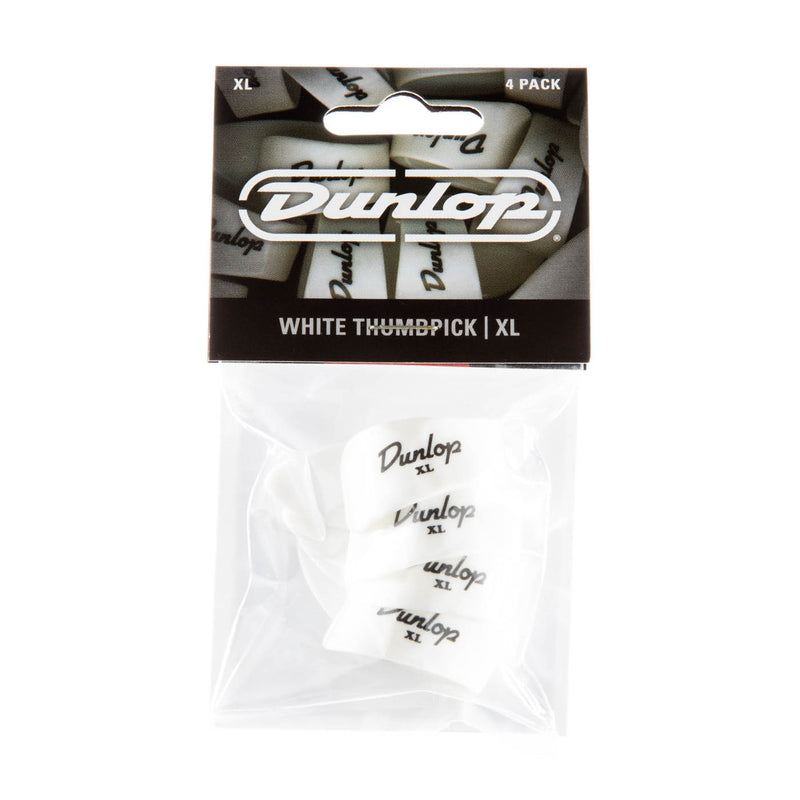 Dunlop 9004P White Extra Large Thumbpicks 4-Pack