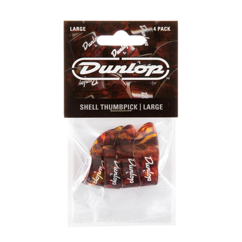 Dunlop 9023P Shell Large Thuimbpicks 4-Pack