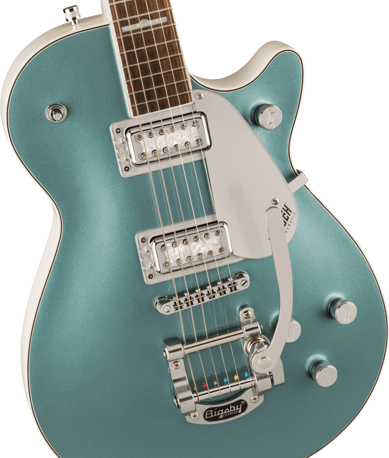Gretsch G5230T-140 Electromatic 140th Double Platinum Jet - Two Tone Stone Platinum/Pearl Platinum