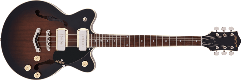 Used Gretsch G2655-P90 Streamliner Center Block Jr. Double-Cut P90 with V-Stoptail - Brownstone