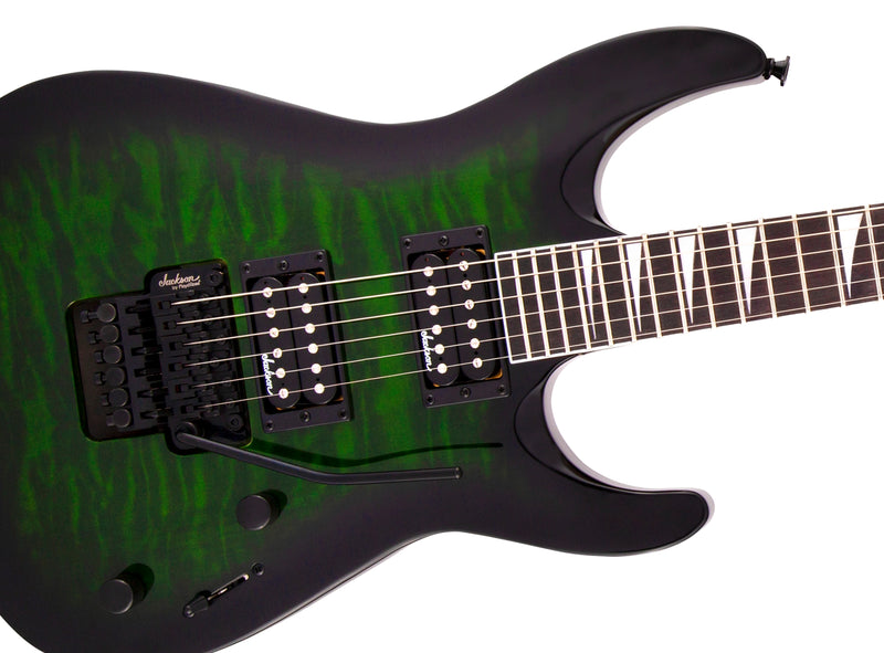 Jackson JS Series Dinky Arch Top JS32Q DKA - Transparent Green Burst