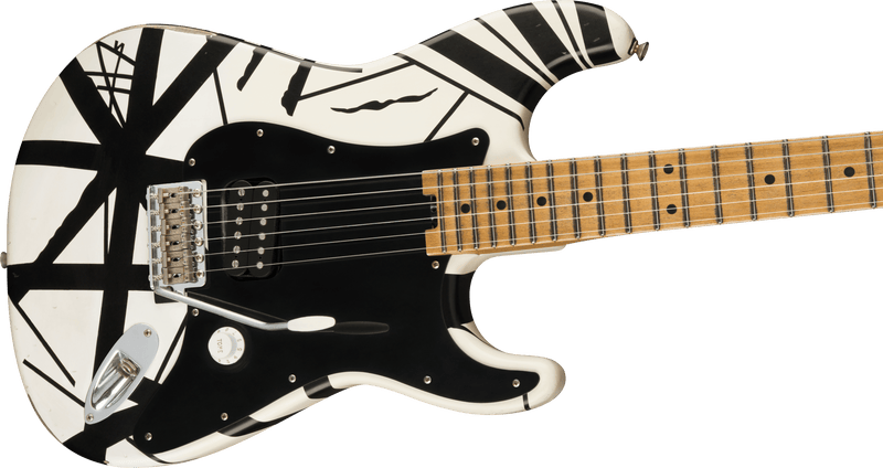 EVH Striped Series ‘78 Eruption - White with Black Stripes Relic - Used