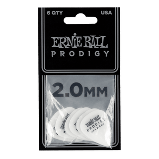 Ernie Ball 2.0mm White Standard Prodigy Picks 6-pack - Safe Haven Music