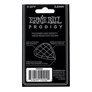 Ernie Ball 2.0mm White Standard Prodigy Picks 6-pack - Safe Haven Music