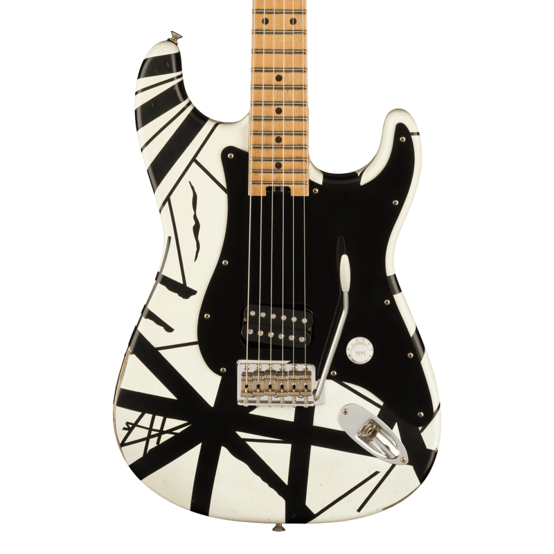 EVH Striped Series ‘78 Eruption - White with Black Stripes Relic - Used