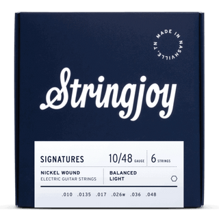 Stringjoy Signatures - Balanced Light Gauge (10-48) Nickel Wound Electric Guitar Strings