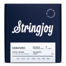 Stringjoy Signatures - 7 String Balanced Light Gauge (10-60) Nickel Wound Electric Guitar Strings