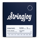 Stringjoy Signatures - 8 String Heavy Bottom Light Gauge (10-85) Nickel Wound Electric Guitar Strings