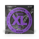 D'Addario ECG24 Chromes Flat Wound Electric Guitar Strings, Jazz Light, 11-50 - Safe Haven Music